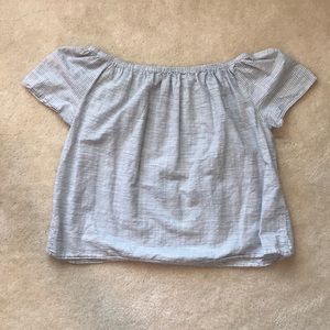 Off the shoulder, striped blouse